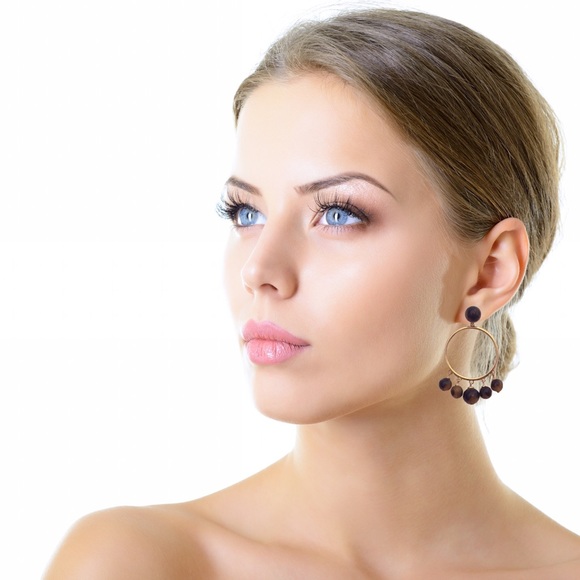 KATE SPADE • Tortoise Bauble Drop Hoops Earrings - Picture 2 of 3